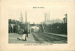 Brou * La Gare De Vaires Torcy , Noisiel Et Brou * Ligne Chemin De Fer * Arrivée Du Train - Sonstige & Ohne Zuordnung