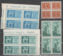 ITALIA 1968-74 - Piccolo Lotto Di Servizi In Quartina ** - Lotti E Collezioni