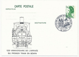 Entier CP 2,00 Liberté - 125eme Anniversaire Arrivée Du 1er Train En Béarn - 64 PAU - 12 Juin 1988 - Postales  Transplantadas (antes 1995)