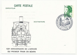 Entier CP 2,00 Liberté - 125eme Anniversaire Arrivée Du 1er Train En Béarn - 64 LESCAR - 12 Juin 1988 - Postales  Transplantadas (antes 1995)