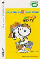 Rare Carte Prépayée JAPON - BD COMICS - Chien SNOOPY SHERLOCK HOLMES - DOG JAPAN Peanuts JR IO Card - 17583 - Fumetti