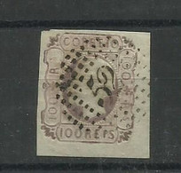 Portugal. 1862/4 D Luis # 18 , 100rs Lilas Usado  Boas Margens, Lt 402 - Usati