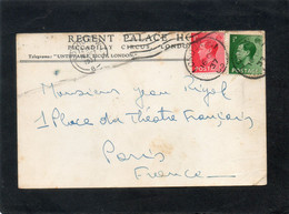 Carte Lettre   Entête   Régent Palace Hotel - Piccadilly Circus - LONDON - Année 1937  état Voir Scannes - Otros & Sin Clasificación