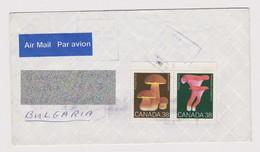 CANADA 1989 Airmail Cover With Nice Topic Stamps 38cx2 Mushroom Mushrooms Sent Abroad To Bulgaria (60874) - Cartas
