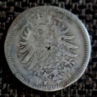 GERMANY - EMPIRE, Wilhelm I, 50 Pfennig, 1876, Stuttgart, VF, Silver , Agomez - 50 Pfennig
