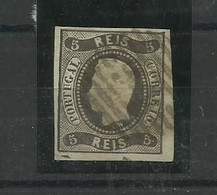 Portugal. 1866/7 D Luis Fita Curva N/dent. # 19  5rs Preto,usado Lt 405 - Used Stamps