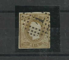 Portugal. 1866/7 D Luis Fita Curva N/dent. # 21 ,20rs Bistre Usado,  Lt  ,410 - Usati