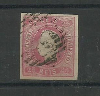 Portugal. 1866/7 D Luis Fita Curva N/dent. # 22 , 25rs Rosa  Usado,  Lt  ,412 - Used Stamps