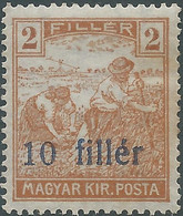 Hungary-Temesvàr, Serbian Zone 1919,MAGYAR KIR POSTA,Overprinted 10 Fillèr On 2 FILLER - Temesvár