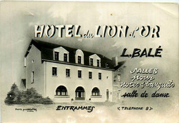 Entrammes * Carte Photo * Hôtel Du Lion D'Or L. BALE Tel.8 Salle De Danse Noces Et Banquets - Entrammes