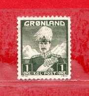 (Us.3)  GROENLANDIA °- 1938-40 - Cristian X. Unif. 1. Usato. - Gebruikt