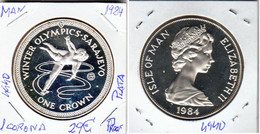 E4940 MONDA ISLA DE MAN 1 CORONA 1984 PROOF PLATA 29 - Other Coins