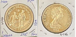 E4976 MONEDA ISLA DE MAN 1 CORONA PLATA PROOF 29 - Other Coins