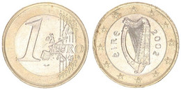 Fauté Erreur De Flan Insert Non Magnétique 1 EURO 2002 Irlande € Error - Variétés Et Curiosités