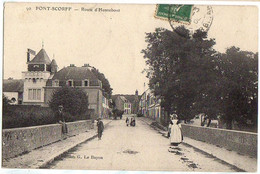 1908 PONT SCORFF - Route D'HENNEBONT Animée - Pont Scorff