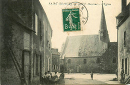 St Georges Sur Erve * Place Et église Du Village * Villageois Brodeuses Tricoteuses - Sonstige & Ohne Zuordnung