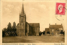 St Aignan De Couptrain * Place De L'église Et La Mairie Du Village - Sonstige & Ohne Zuordnung