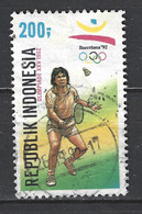 Indonesia Indonesie 1498 Used ; Badminton 1992 - Bádminton