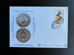 SLOVAKIA SLOVENSKO 2002 MASONIC COVER FRIENDSHIP LODGE SLOWAKIJE FREEMASONRY - Brieven En Documenten