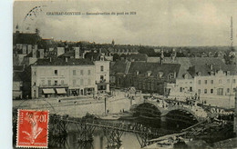 Chateau Gontier * 1909 * Reconstrctuion Du Pont De 1870 * TRAVAUX ! - Chateau Gontier