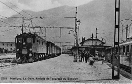 Martigny (Svizzera) - La Gare, Arrivée De L'express Du Simplon - VS Valais