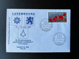 LUXEMBURG 1997 MASONIC COVER QUATUOR CORONATI LUXEMBOURG FREEMASONRY - Covers & Documents