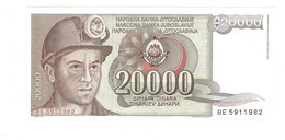 Yugoslavia 20000 Dinara 1987   95   Unc - Yugoslavia