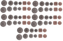 Suriname Surinam - 5 Pcs X Set 6 Coins 1 5 10 25 100 250 Cent 1988 - 2015 UNC / AUNC Lemberg-Zp - Surinam 1975 - ...