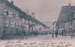 Bière VD, Rue Animée Et Bureau De Poste (23.10.1900) Usure - Bière