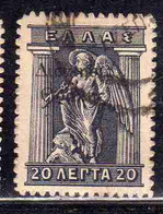 THRACE GREECE TRACIA GRECIA 1920 GREEK STAMPS IRIS HOLDING CADUCEUS 20L USED USATO OBLITERE' - Thrace