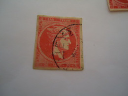 GREECE USED LARGE HERMES HEADS  20L   WITH  POSTMARK - Sonstige & Ohne Zuordnung