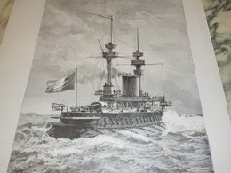 GRAVURE CUIRASSE LE FORMIDABLE 1890 - Boats