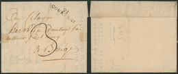 LAC Datée De Courtray 6 Pluviose An II (1794, Direction De Bruges) + Obl Linéaire Noir 91 / COURTRAI > Bruges, Port "3" - 1794-1814 (Periodo Francese)
