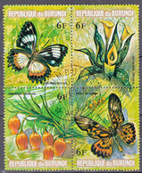 BURUNDI.  SCOTT NO 439  USED BLOCK  YEAR 1973 - Oblitérés