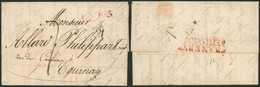 LAC En Provenance De Paris (1825) > Tournay + Griffe L.F.R.3 Et "P" Dans Un Triangle Noir, Passage FRANKRYK VER DOORNIK - 1815-1830 (Période Hollandaise)