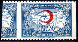 1010.TURKEY,1935 RED CRESCENT,MAP MICH.27A,SC.RA 23 IMPERF.VERTICALLY,MNH,UNRECORDED - Nuovi