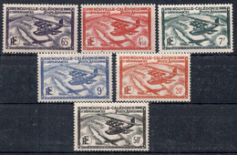 Nvelle CALEDONIE Timbres Poste Aérienne N°29* à 34* Neufs Charnières TB Cote 17.25€ - Ungebraucht