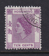 Hong Kong: 1954/62   QE II     SG179      10c   Lilac   Used - Gebraucht