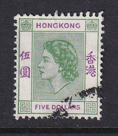 Hong Kong: 1954/62   QE II     SG190      $5    Green & Purple       Used - Gebraucht