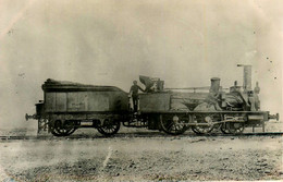 Locomotive EST 202 Machine Train * Cheminot * Chemin De Fer  * Photo Ancienne Albuminée Format Carte Photo 9x14cm - Trains