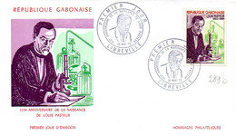 GABON 0289 Fdc Louis Pasteur, Vaccin Contre La Rage, Microscope, Médecine, Santé - Louis Pasteur