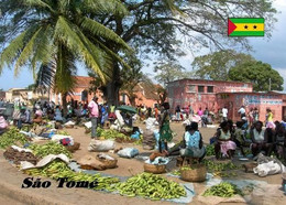 Sao Tome And Principe Islands Street Market New Postcard - Sao Tome And Principe