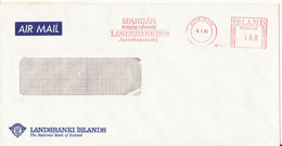 Iceland Cover With Meter Cancel Sent To Denmark Reykjavik 6-1-1981 - Cartas & Documentos