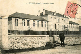 Civray * 1906 * Nouvelles écoles * école Village Groupe Scolaire * Villageois - Civray