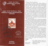 Gurukul Kangri, Brochure With Stamp And First Cancellation, 2002,Condition As Per Scan, LPS3 - Other