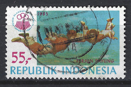 Indonesia Indonesie 1239 Used ; Parachutespringen Parachute Jumping 1985 - Parachutespringen