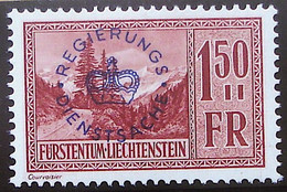 Liechtenstein 1935: Valüna (1.50 FR)  REGIERUNGS DIENSTSACHE (Service) Zu 20 Mi 19 ** Postfrisch MNH (Zu CHF 200.00) - Dienstzegels