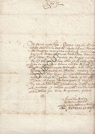 Brugge - Brief 1638 - Doodsbericht Francois De Villegas (1591-1637) Getekend Adrienne De Melgar (V1481) - Manuscripts