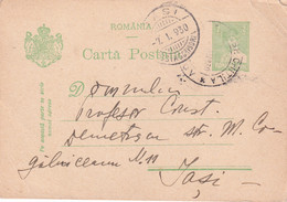 A 16513 - CARTA POSTALA 1927 FROM  IASI KING MICHAEL 2LEI STATIONARY STAMP - Briefe U. Dokumente