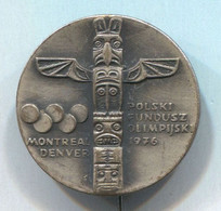 Olympic Games Olympiade - Montreal Denver 1976, Poland, Vintage Pin Badge Abzeichen - Jeux Olympiques